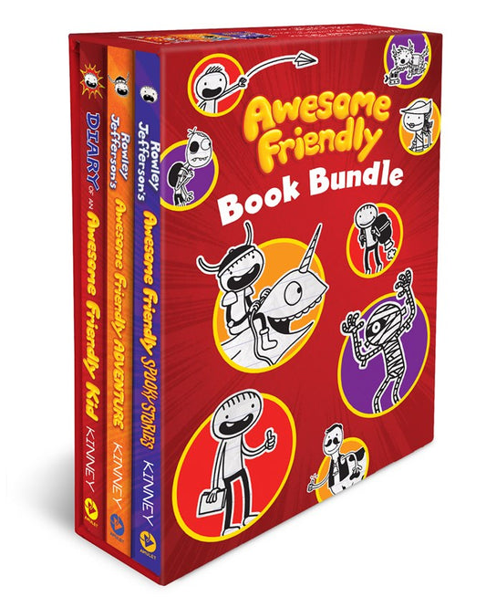 Awesome Friendly 3-Book Hardcover Gift Set: Diary of an Awesome Friendly Kid, Rowley Jefferson’s Awesome Friendly Adventure, and Rowley Jefferson’s Awesome Friendly Spooky Stories