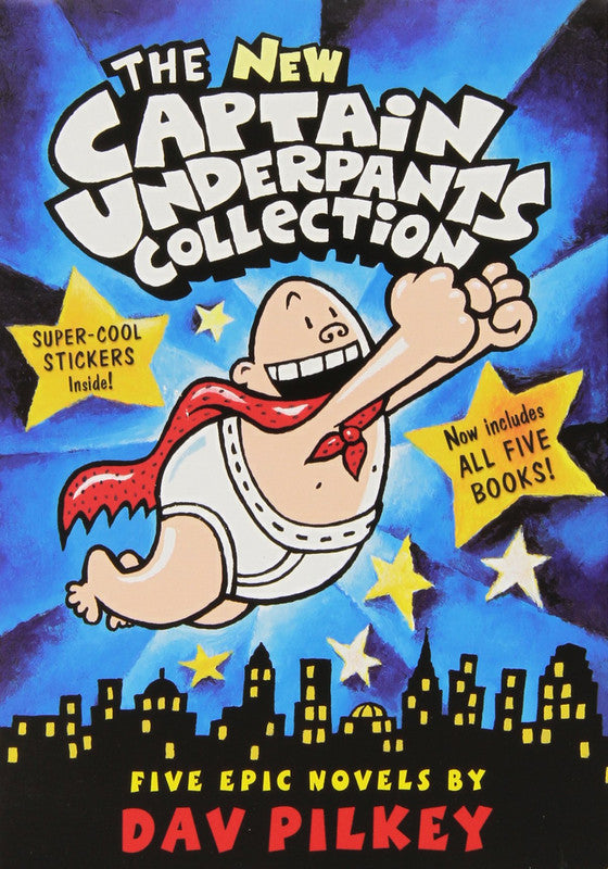 The New Captain Underpants Collection Plus Sticker (Captain Underpants, Books #1-5)