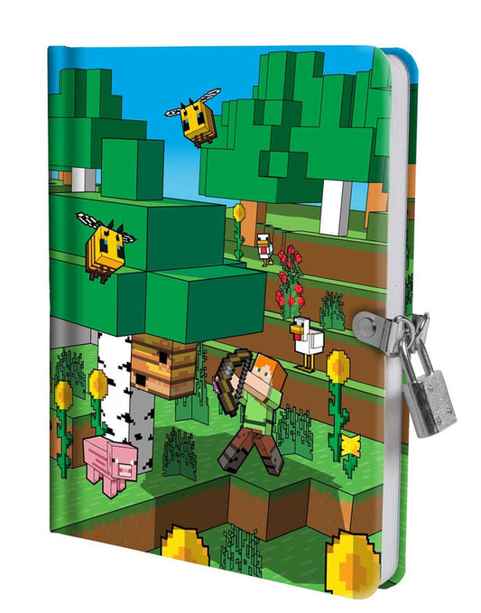 Minecraft: Mobs Glow-in-the-Dark Lock & Key Diary
